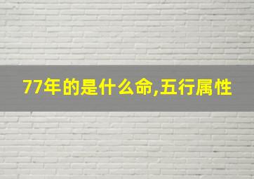 77年的是什么命,五行属性