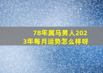 78年属马男人2023年每月运势怎么样呀