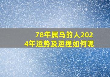 78年属马的人2024年运势及运程如何呢