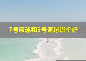 7号篮球和5号篮球哪个好