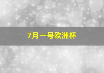 7月一号欧洲杯