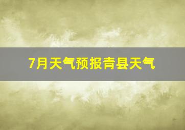 7月天气预报青县天气