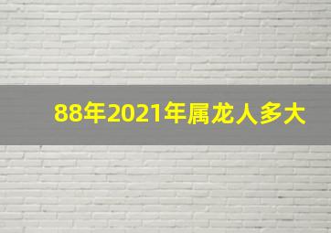 88年2021年属龙人多大