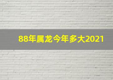 88年属龙今年多大2021