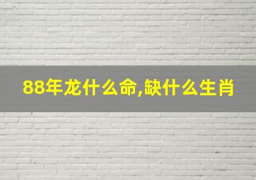 88年龙什么命,缺什么生肖