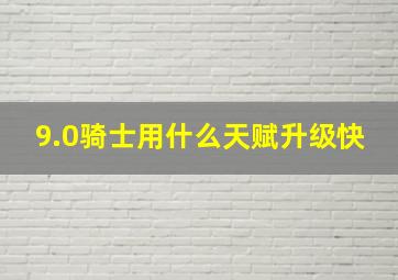 9.0骑士用什么天赋升级快