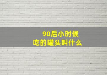 90后小时候吃的罐头叫什么