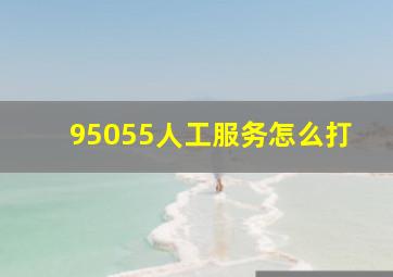 95055人工服务怎么打