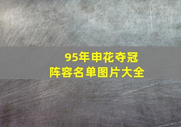 95年申花夺冠阵容名单图片大全