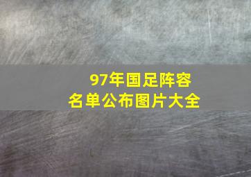 97年国足阵容名单公布图片大全