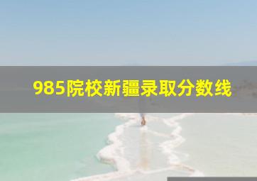 985院校新疆录取分数线