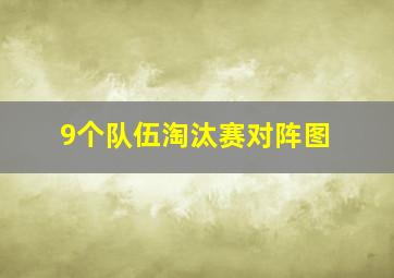 9个队伍淘汰赛对阵图