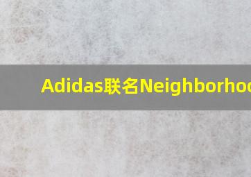 Adidas联名Neighborhood鞋