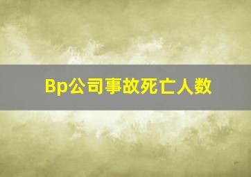 Bp公司事故死亡人数