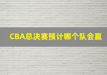 CBA总决赛预计哪个队会赢