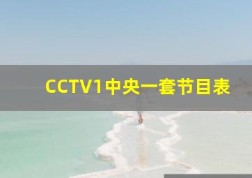 CCTV1中央一套节目表