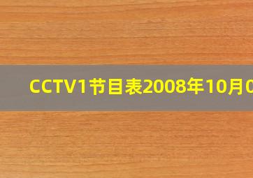 CCTV1节目表2008年10月04日