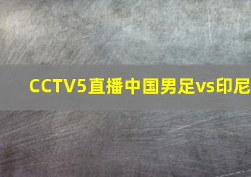 CCTV5直播中国男足vs印尼