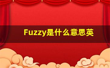 Fuzzy是什么意思英