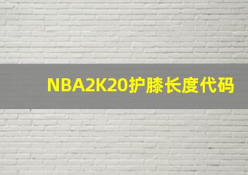 NBA2K20护膝长度代码