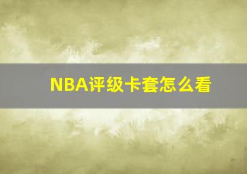 NBA评级卡套怎么看