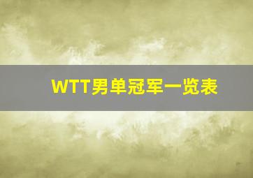 WTT男单冠军一览表