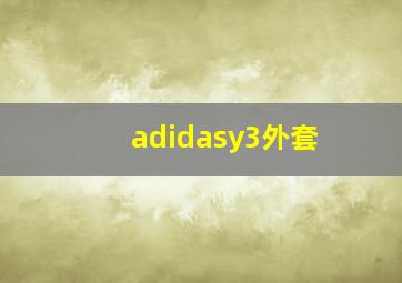 adidasy3外套