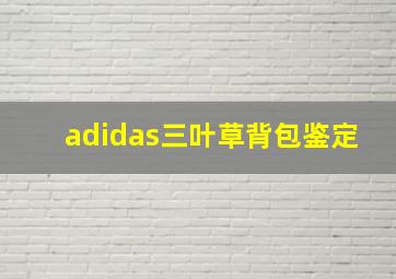 adidas三叶草背包鉴定