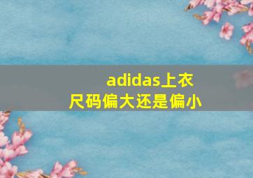 adidas上衣尺码偏大还是偏小