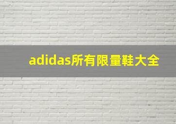 adidas所有限量鞋大全