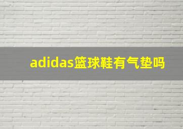 adidas篮球鞋有气垫吗