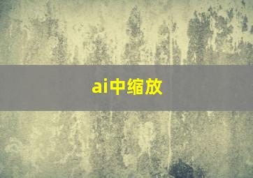 ai中缩放