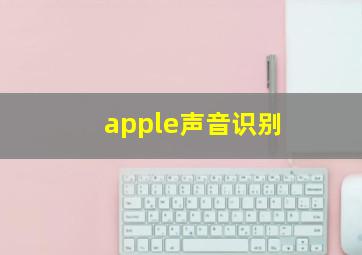 apple声音识别