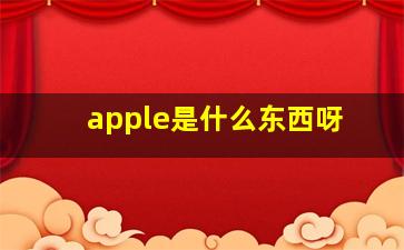 apple是什么东西呀