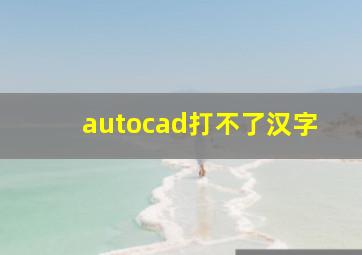 autocad打不了汉字