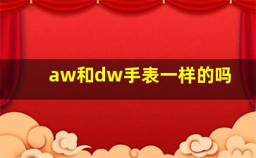 aw和dw手表一样的吗