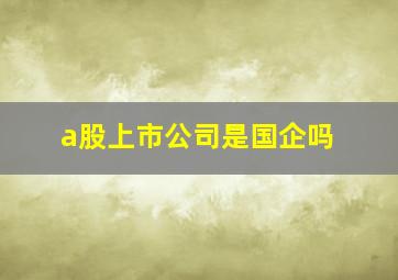 a股上市公司是国企吗