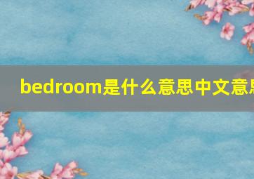 bedroom是什么意思中文意思