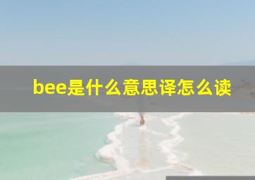 bee是什么意思译怎么读