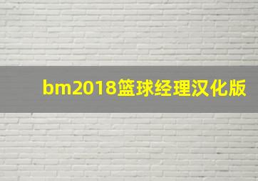 bm2018篮球经理汉化版