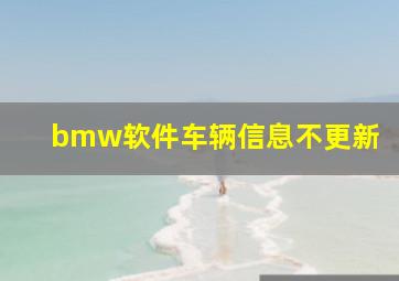 bmw软件车辆信息不更新