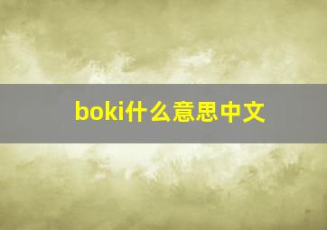 boki什么意思中文