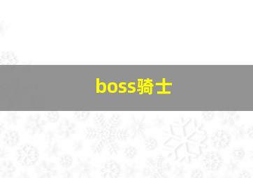 boss骑士