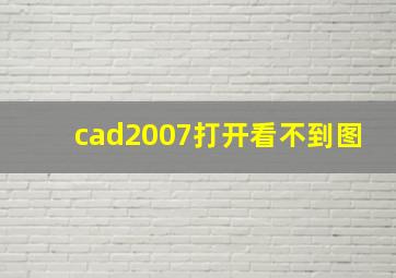 cad2007打开看不到图