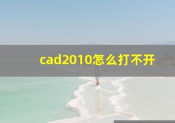 cad2010怎么打不开