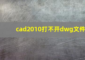 cad2010打不开dwg文件