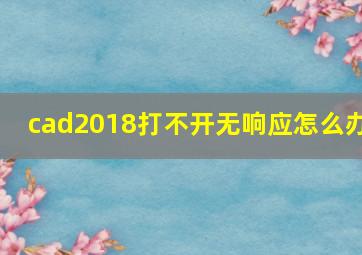 cad2018打不开无响应怎么办