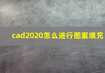 cad2020怎么进行图案填充