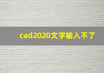 cad2020文字输入不了