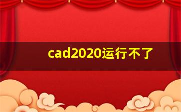 cad2020运行不了